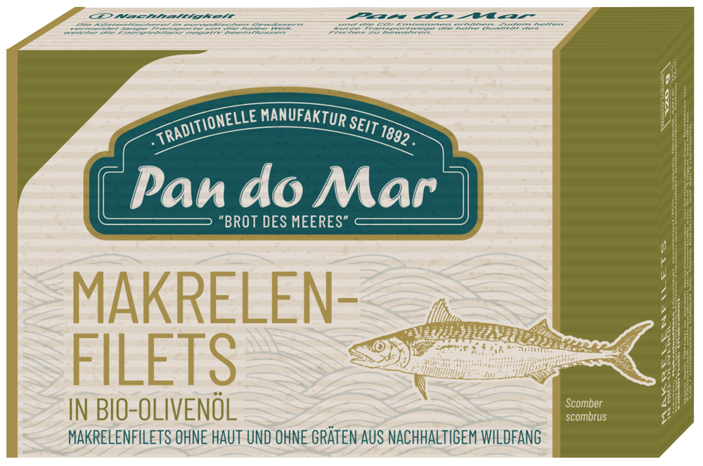  Makrelenfilets in Bio-Olivenöl 120g